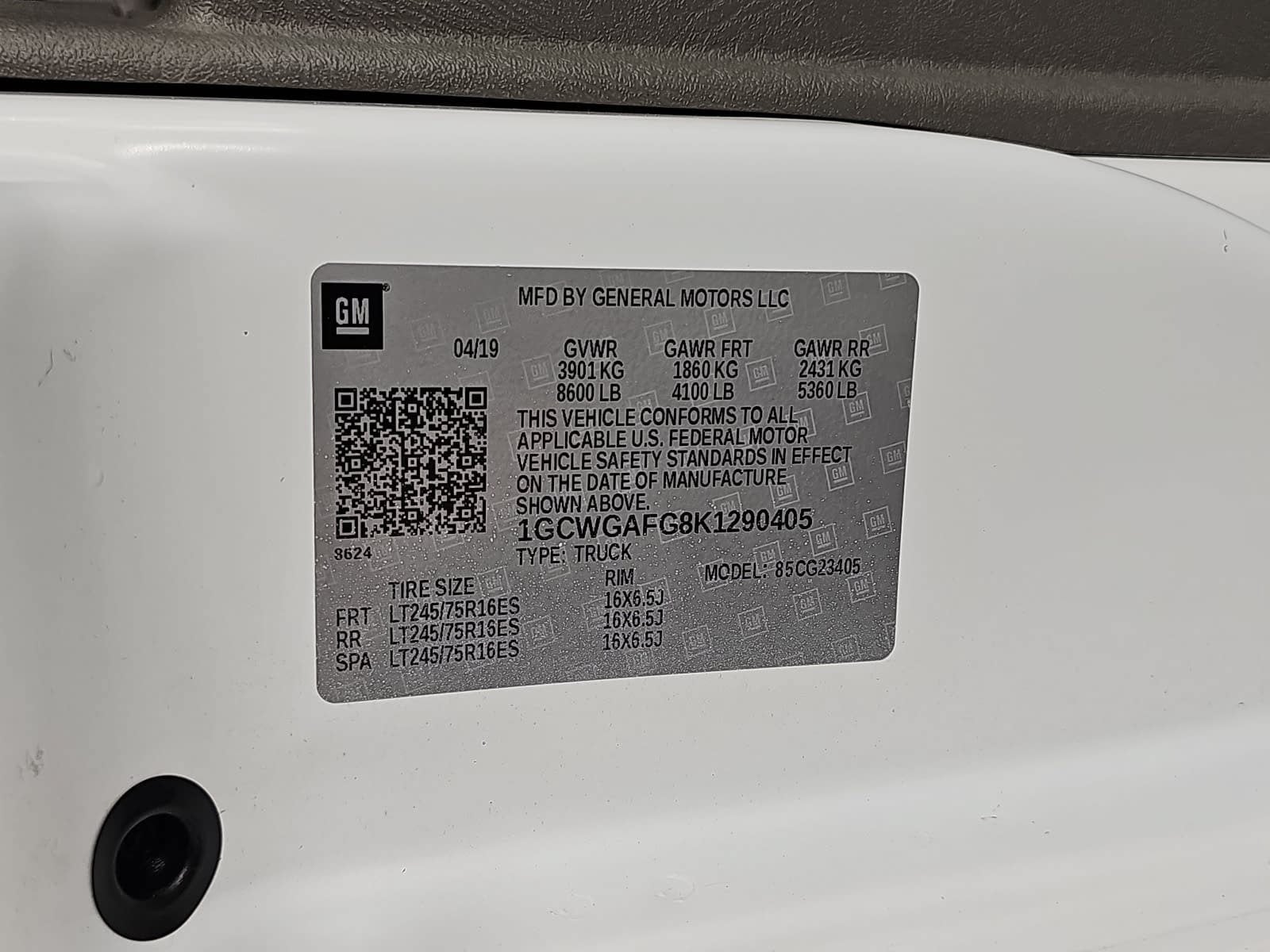 2019 Chevrolet Express 2500 Work Van Cargo