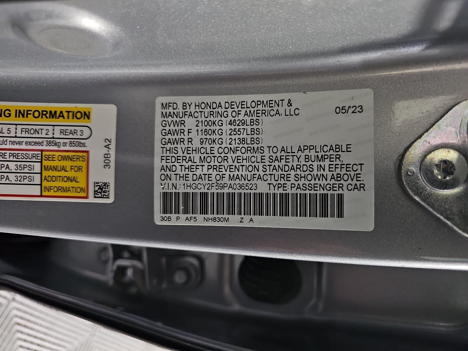 2023 Honda Accord Hybrid Sport