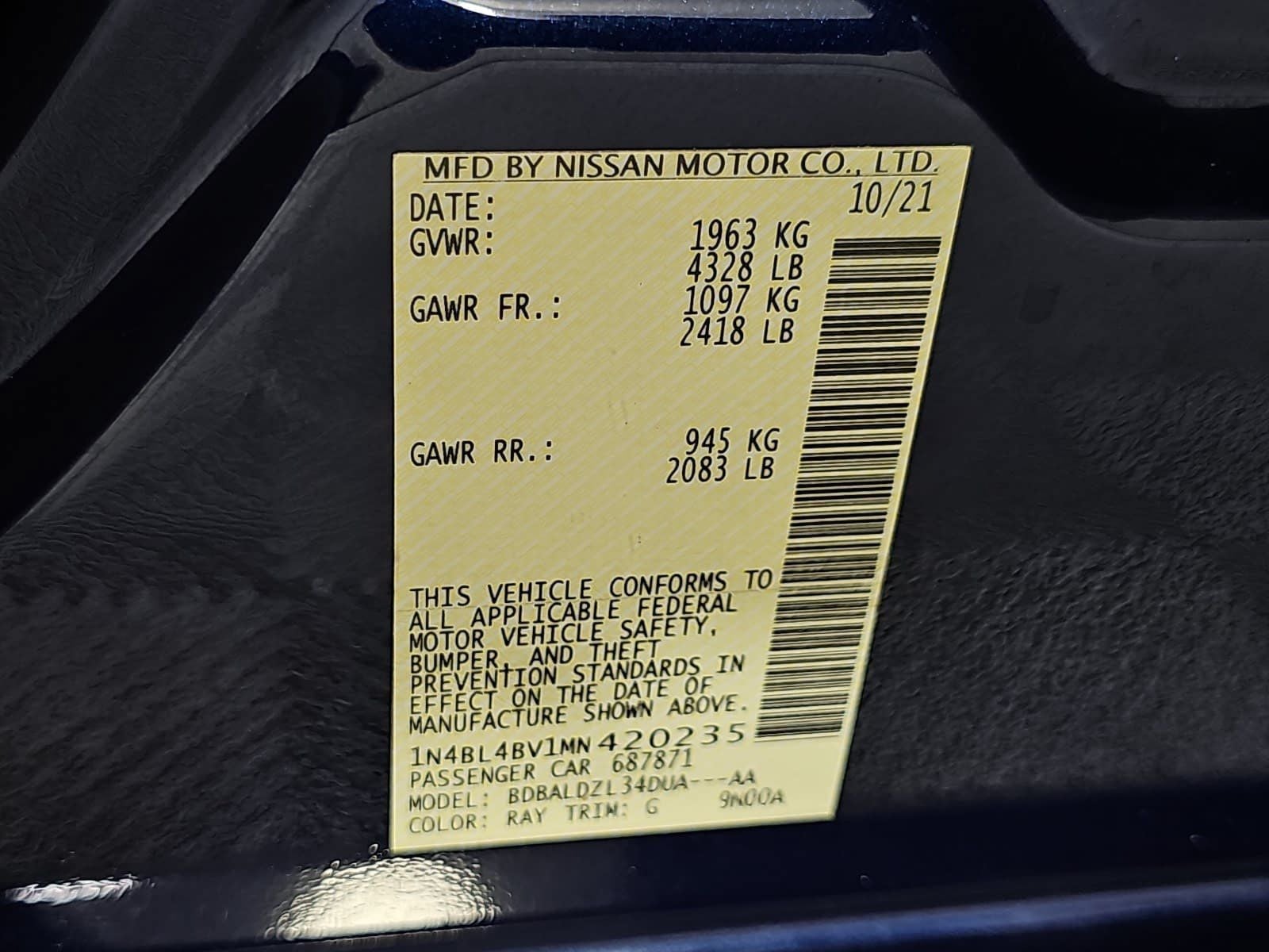 2021 Nissan Altima 2.5 S
