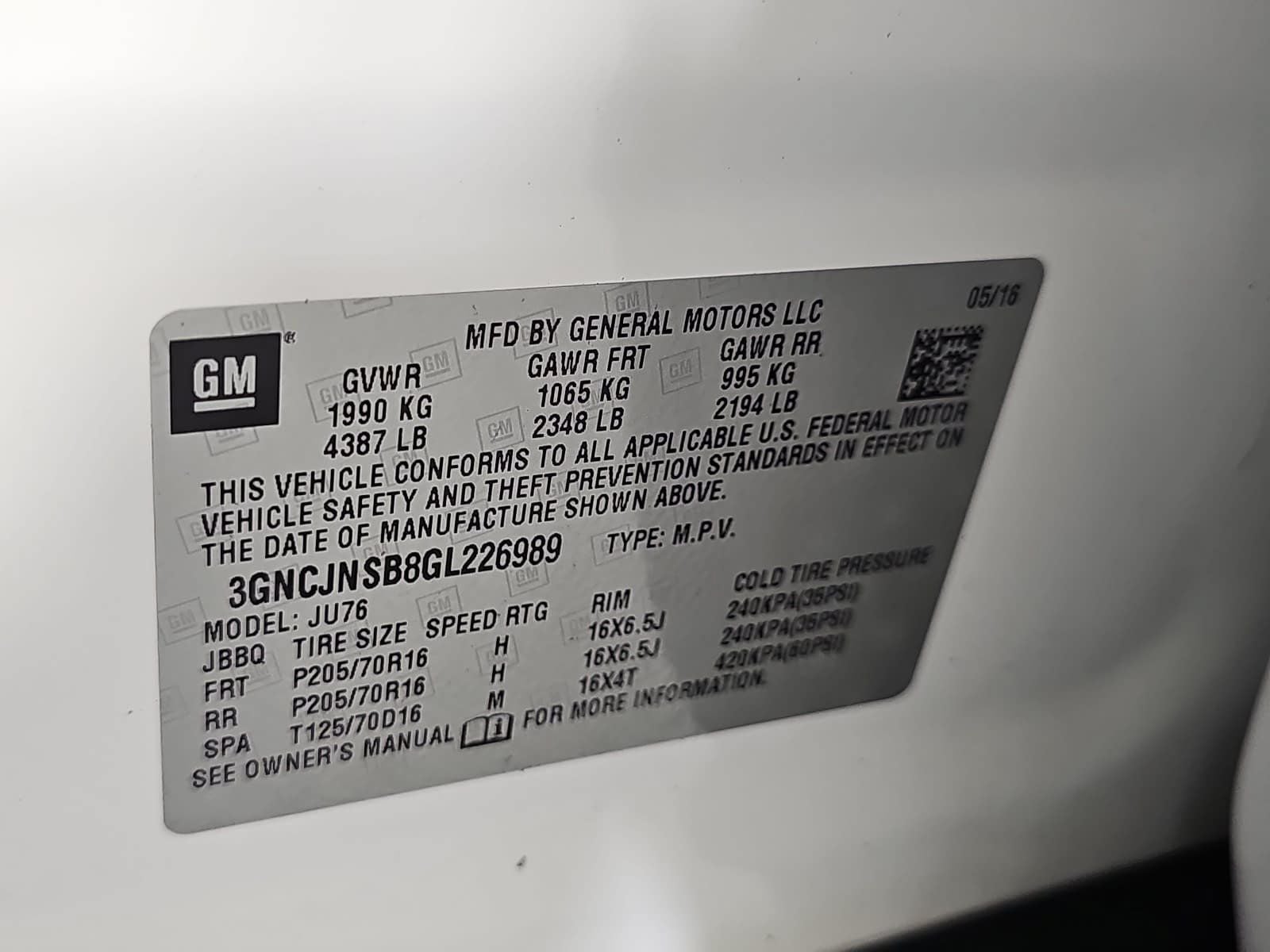 2016 Chevrolet Trax LS