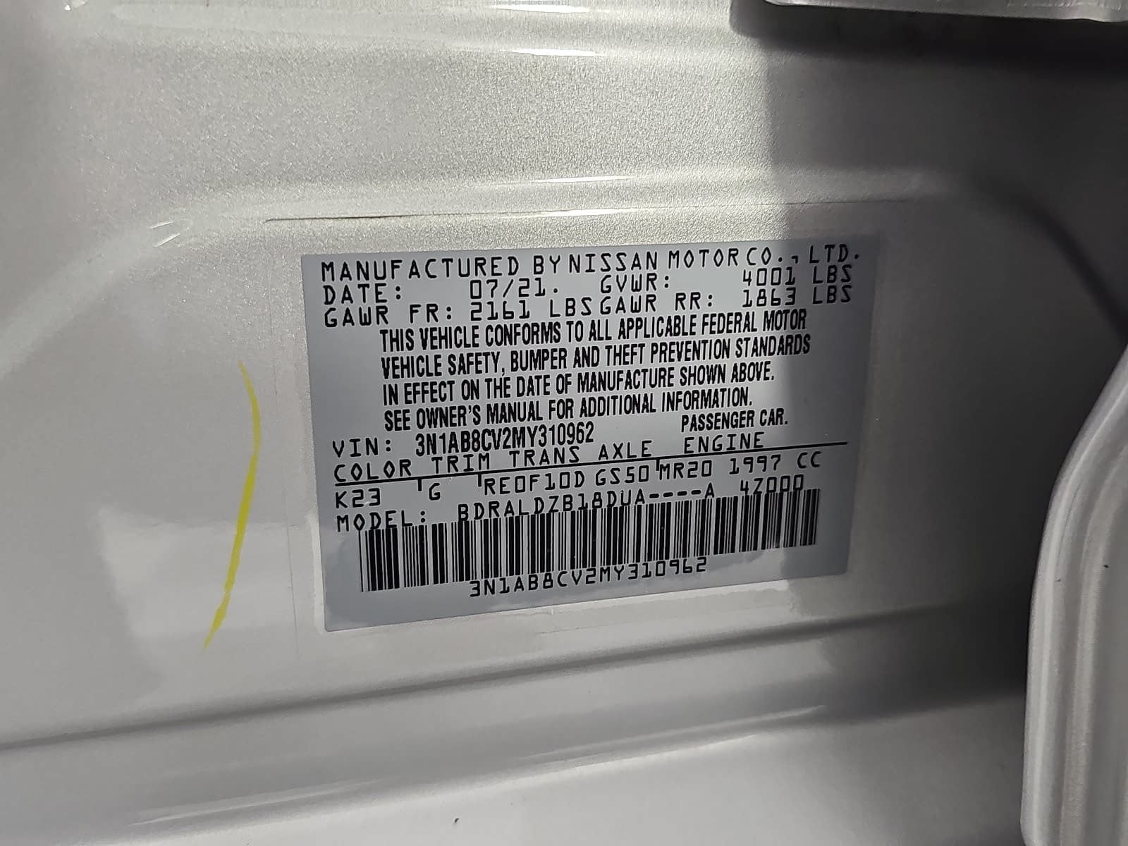 2021 Nissan Sentra SV
