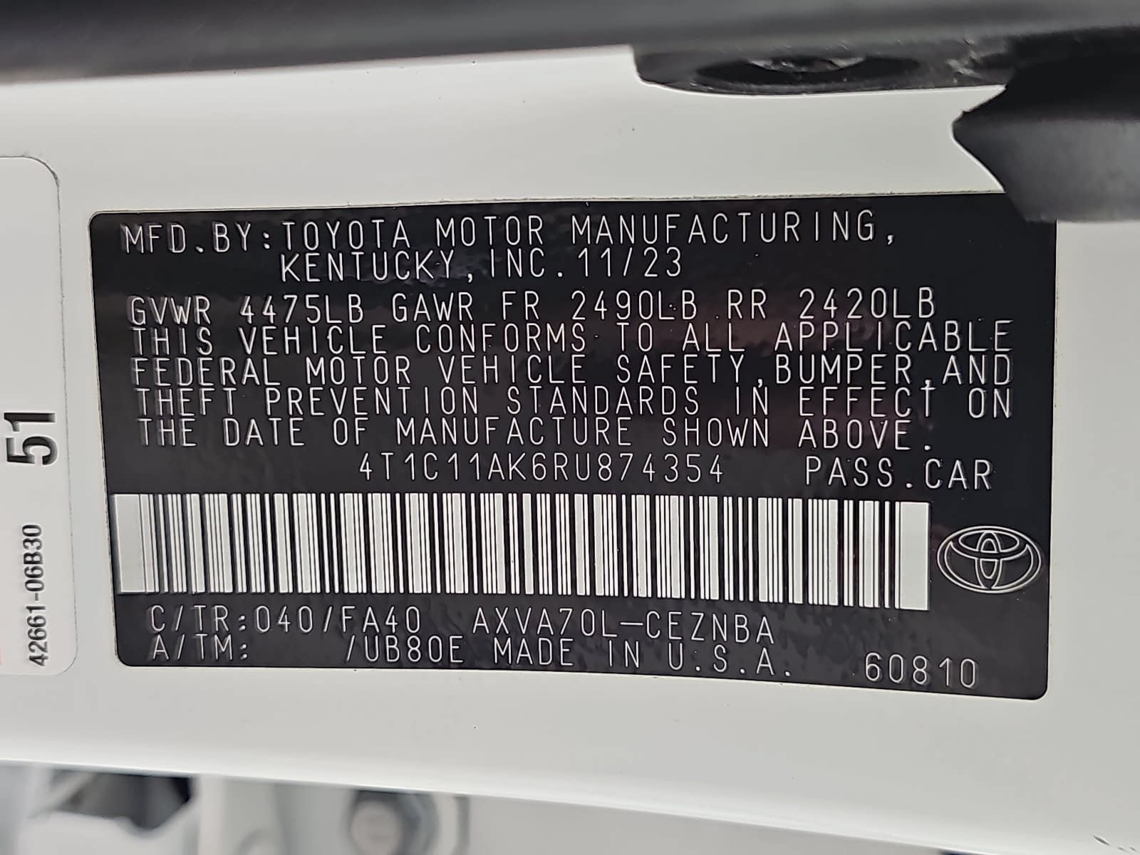 2024 Toyota Camry LE