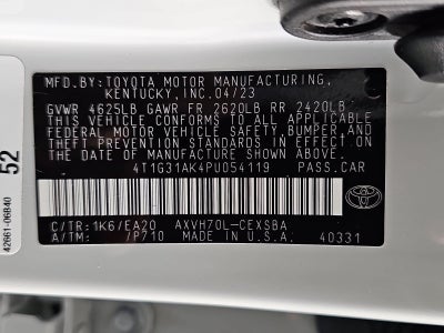 2023 Toyota Camry Hybrid SE