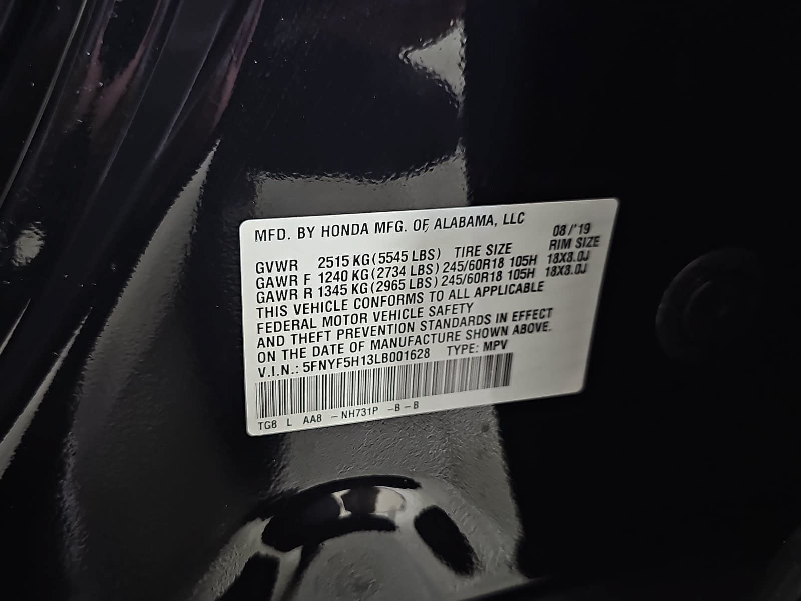 2020 Honda Pilot LX