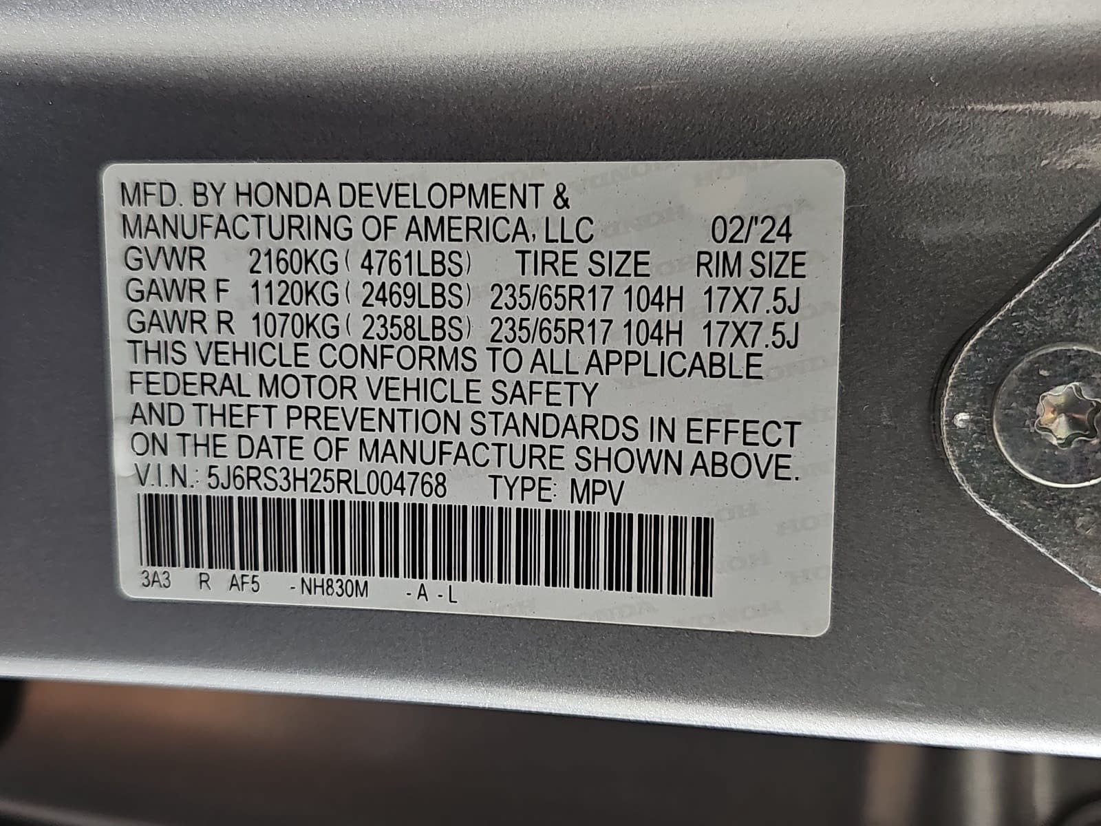 2024 Honda CR-V LX