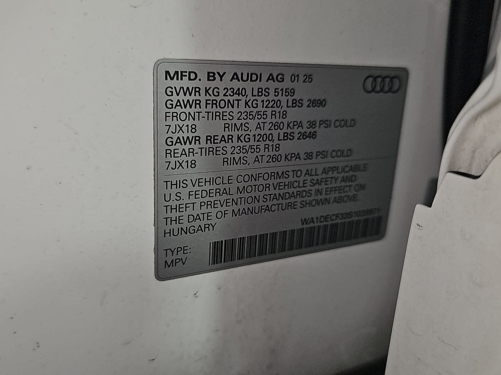 2025 Audi Q3 Premium S Line quattro