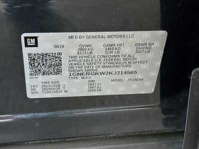 2019 Chevrolet Traverse LT Cloth w/1LT
