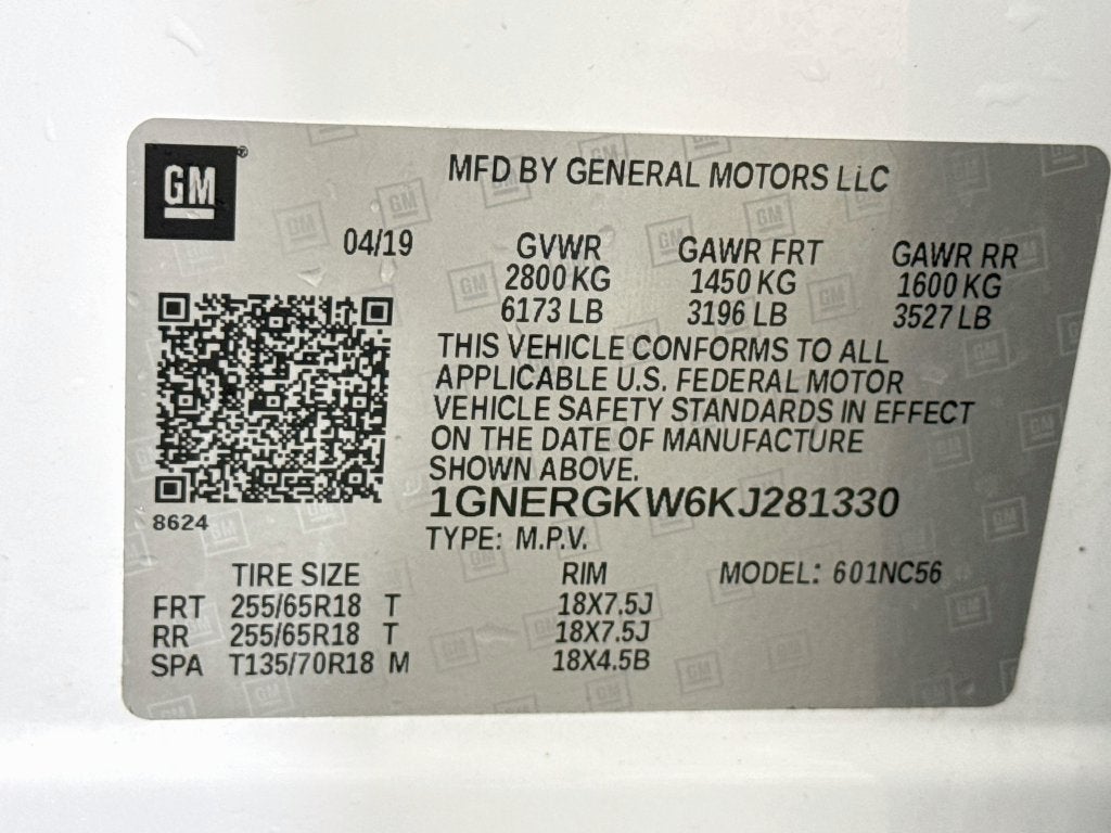 2019 Chevrolet Traverse LT Cloth w/1LT