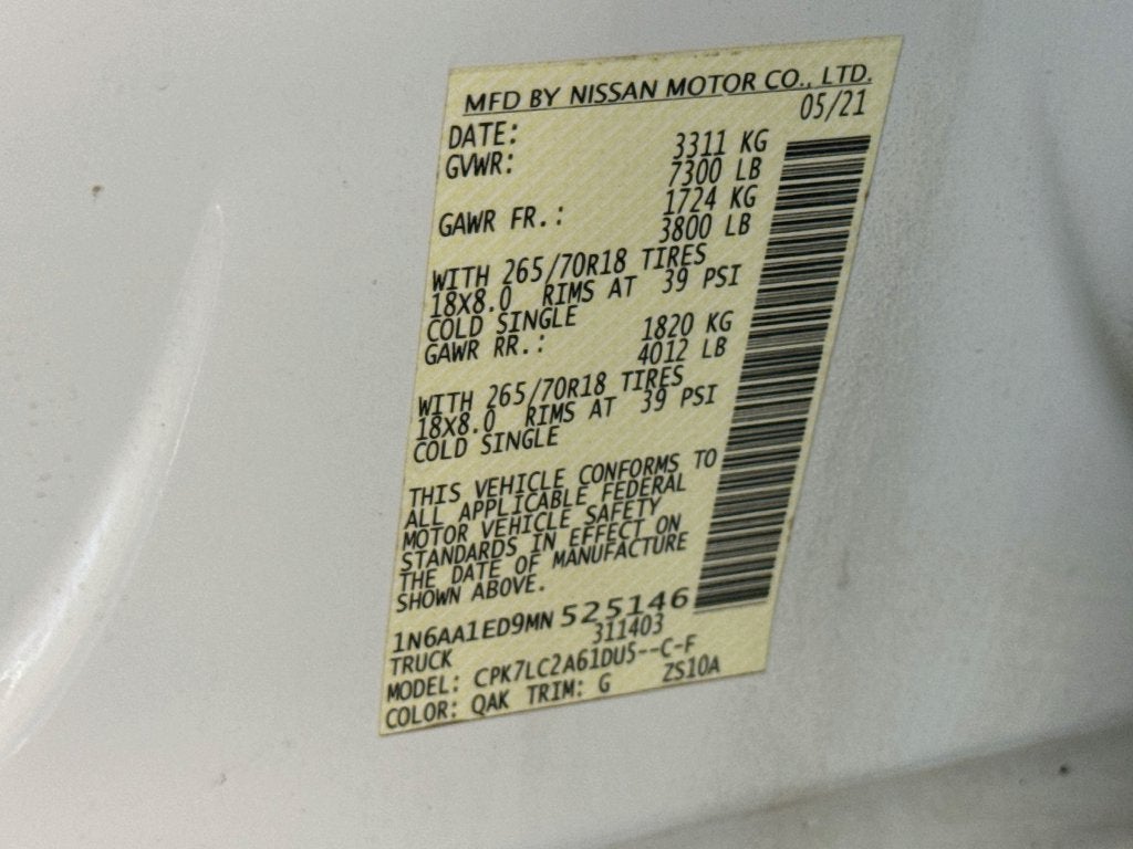 2021 Nissan Titan SV