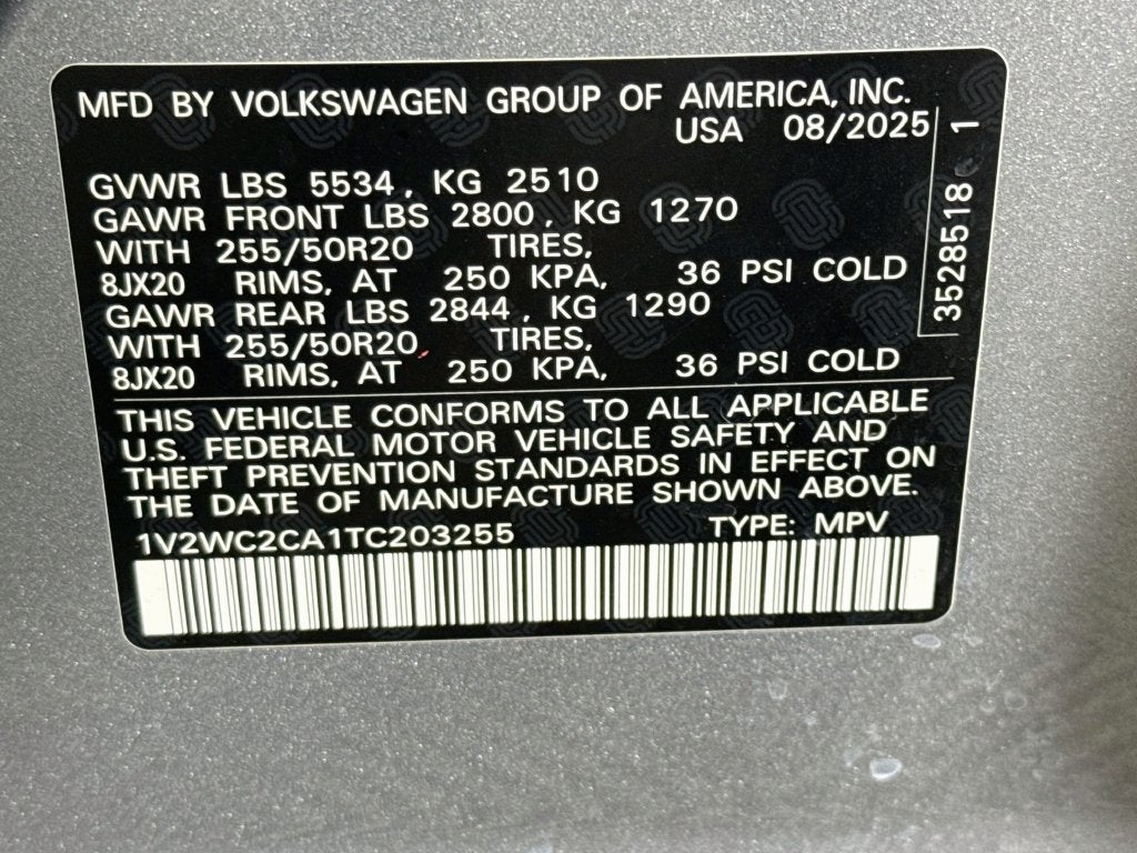 2026 Volkswagen Atlas Cross Sport SE w/Technology