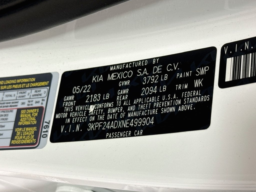2022 Kia Forte LXS