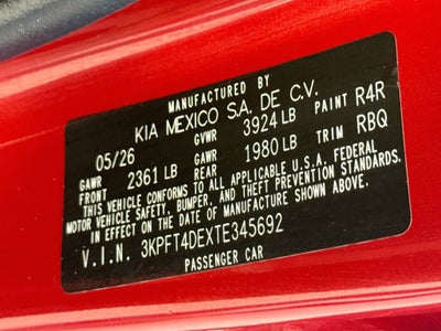 2026 Kia K4 LXS