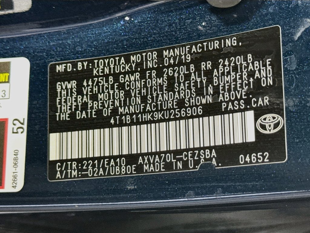 2019 Toyota Camry SE