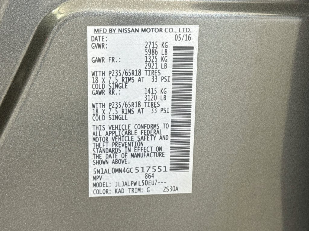 2016 INFINITI QX60 Base