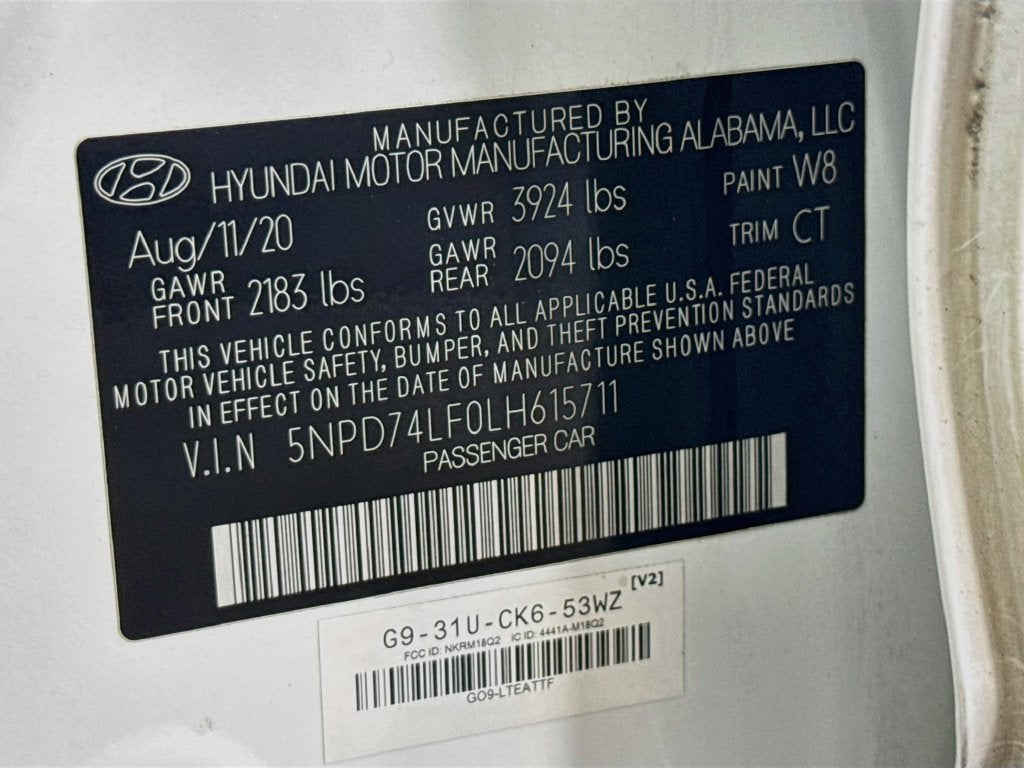2020 Hyundai Elantra SE