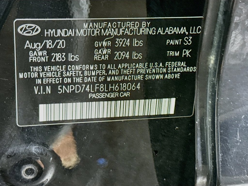 2020 Hyundai Elantra SE