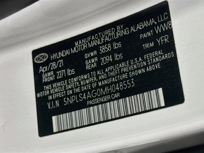 2021 Hyundai Elantra SEL
