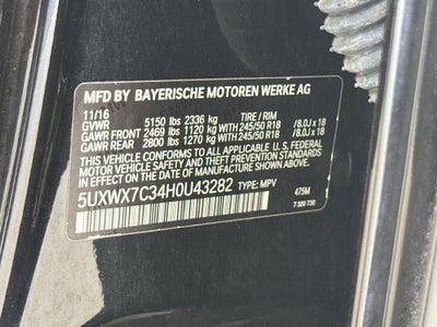 2017 BMW X3 xDrive35i