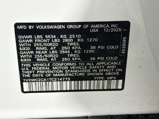 2026 Volkswagen Atlas Cross Sport SE w/Technology