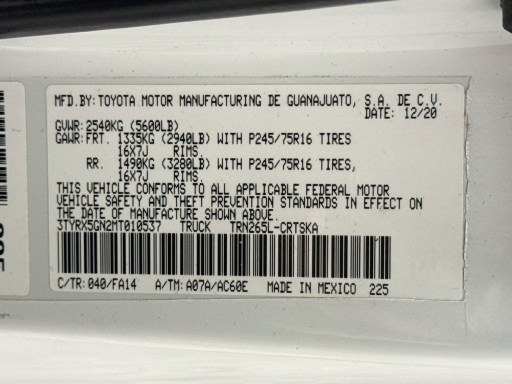 2021 Toyota Tacoma SR