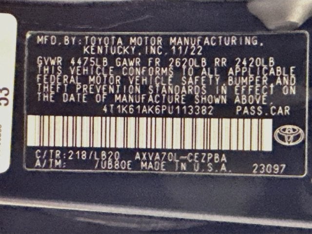 2023 Toyota Camry XSE