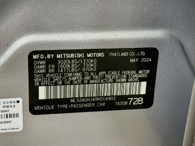 2024 Mitsubishi Mirage ES
