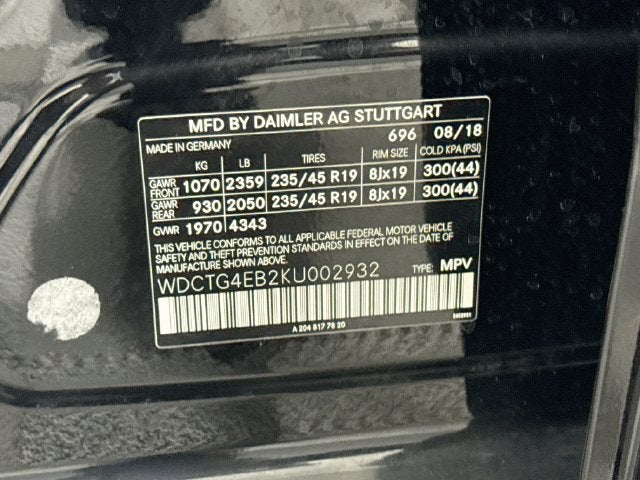 2019 Mercedes-Benz GLA GLA 250 Base