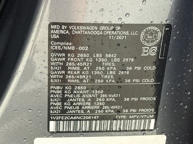 2022 Volkswagen Atlas Cross Sport 3.6L V6 SEL Premium R-Line