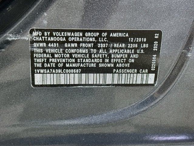 2020 Volkswagen Passat 2.0T SE