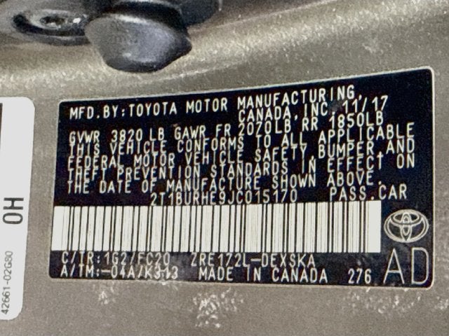 2018 Toyota Corolla SE