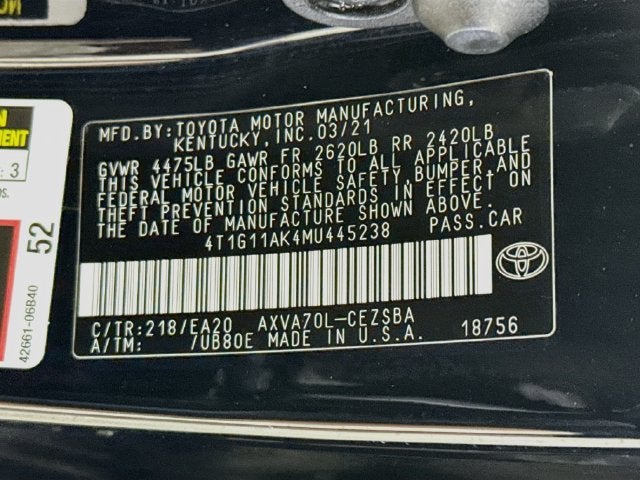 2021 Toyota Camry SE
