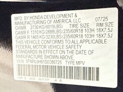 2025 Honda Odyssey EX-L