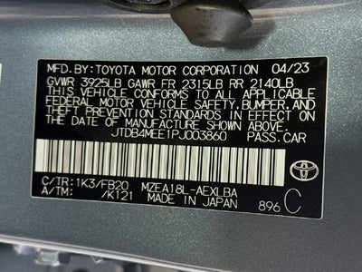 2023 Toyota Corolla LE