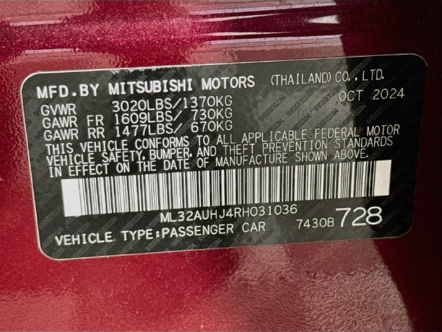 2024 Mitsubishi Mirage ES